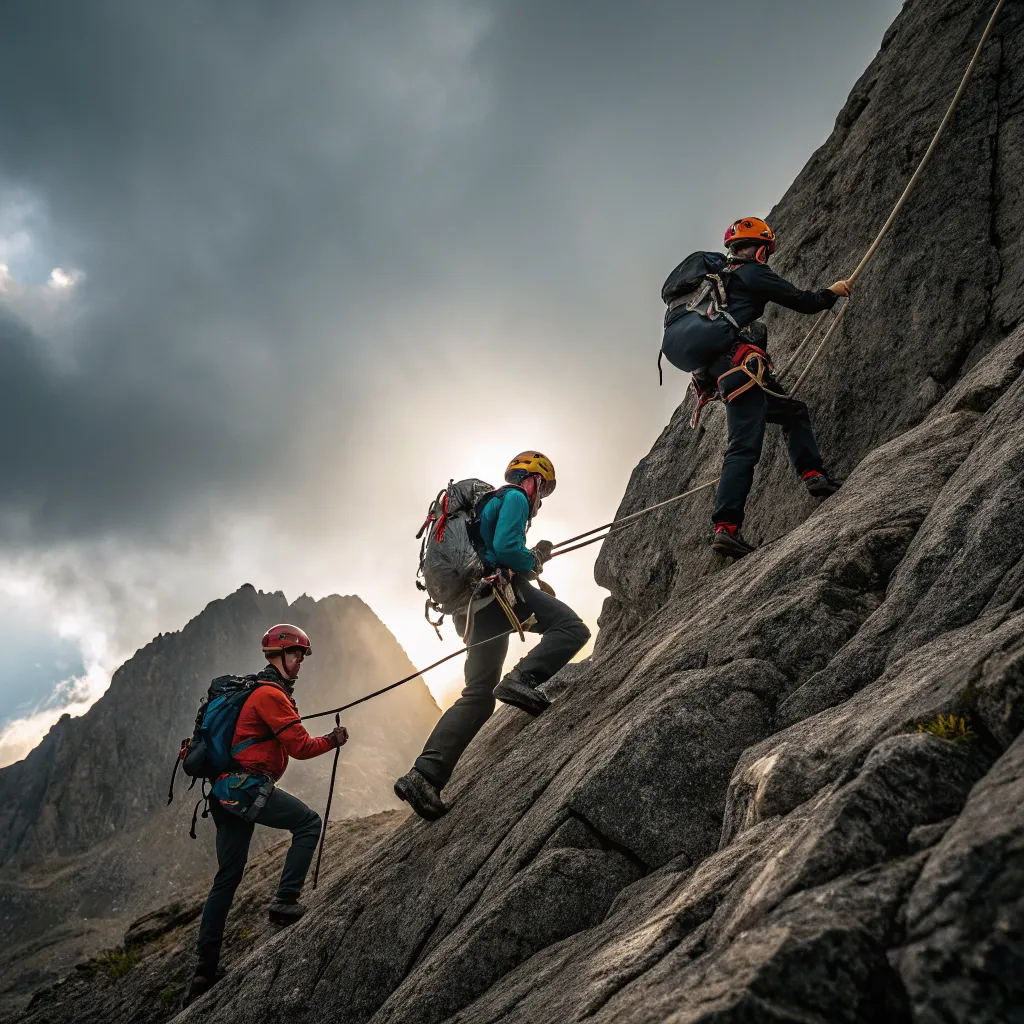 Team of climbers